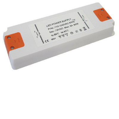 Ultra thin constant voltage DC24V/DC12V plastic AC 110V 220V to 24V light transformer for led strip module light